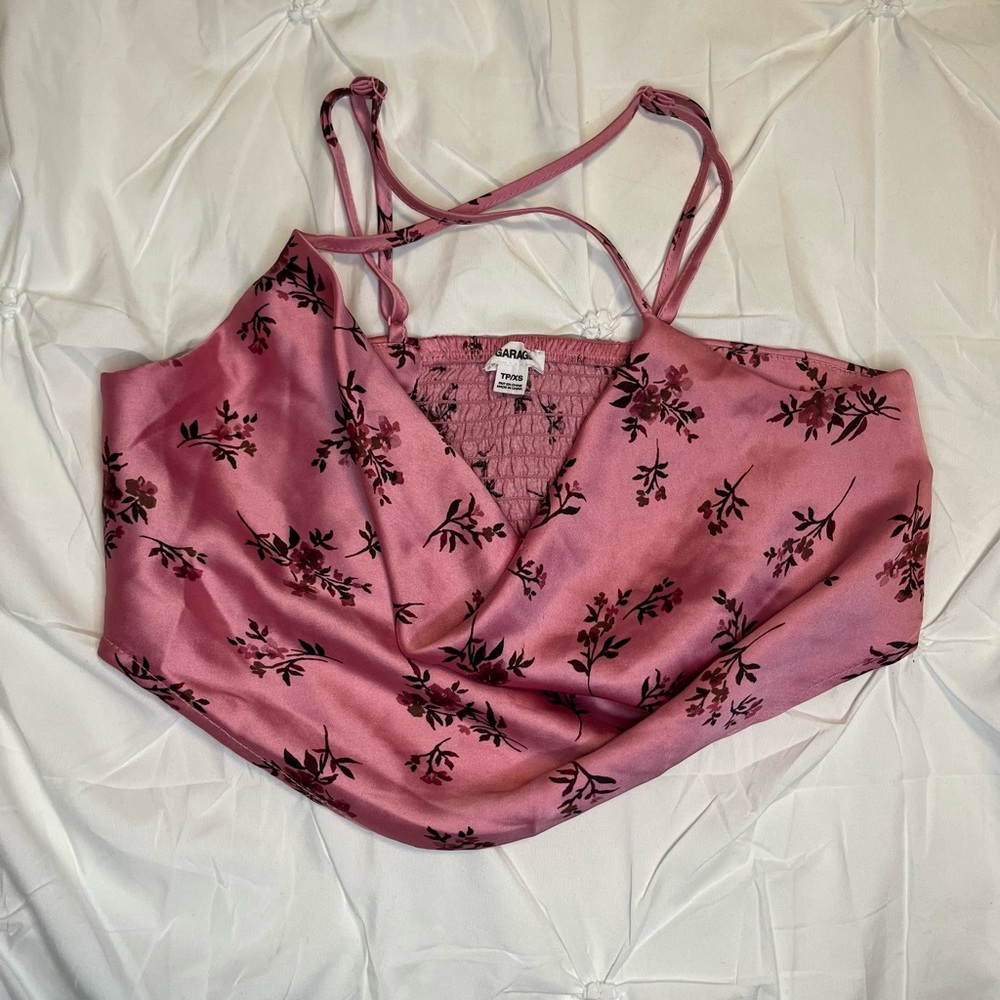 Garage pink floral going out top